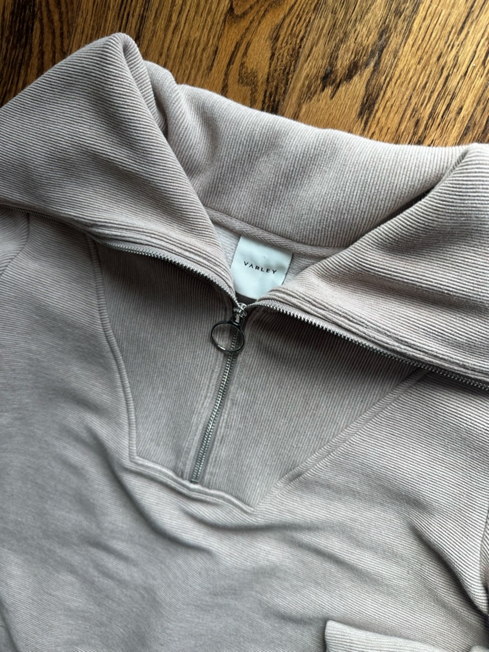 VARLEY Vine Taupe Half-Zip Oversized Pullover Sweater Small - Picture 7 of 10